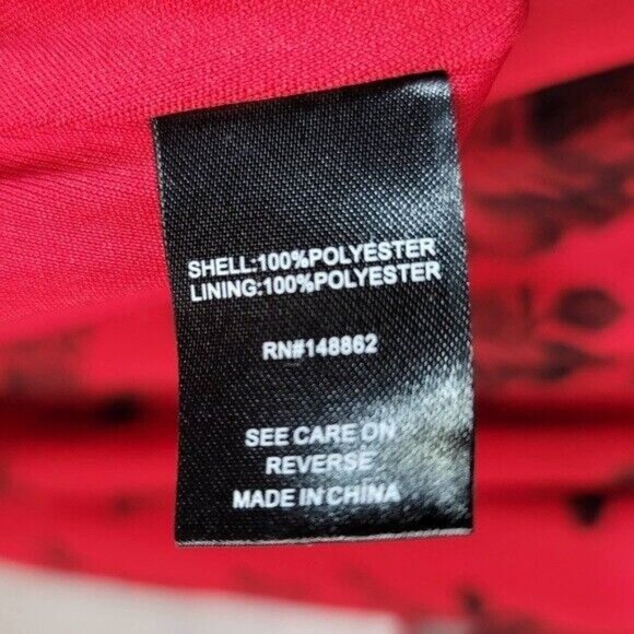Torrid Floral Dress Red Black SZ 0 Large Off Shoulder Party Skater Cocktail NEW - Picture 6 of 7